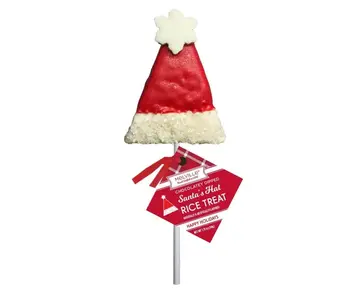 Santa Hat Rice Treat Pops