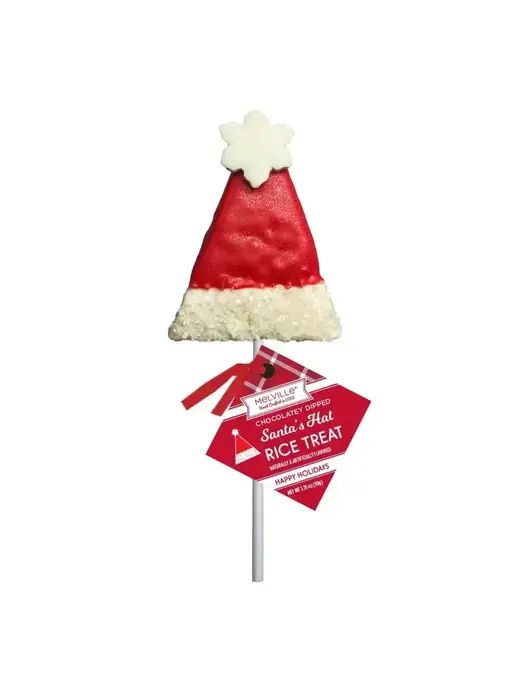 Santa Hat Rice Treat Pops