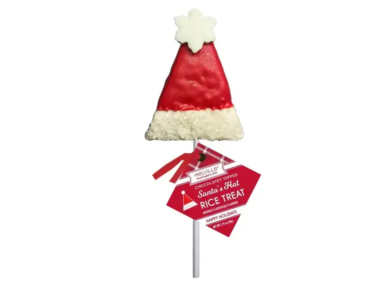 Melville Candy Company Santa Hat Rice Treat Pops