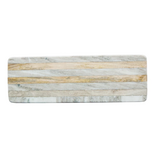 Creative Co-OP Marble & Mango Wood Cheese/Cutting Board w/ Stripes