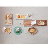 Creative Co-OP Marble & Mango Wood Cheese/Cutting Board w/ Stripes