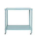 Creative Co-OP Blue Lacquered 2-Tier Bar Cart