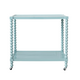 Blue Lacquered 2-Tier Bar Cart