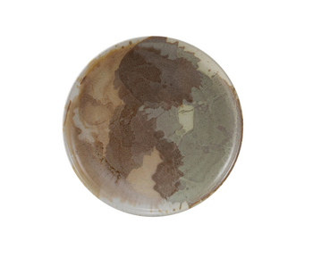 Stoneware Plate, Reactive Glaze