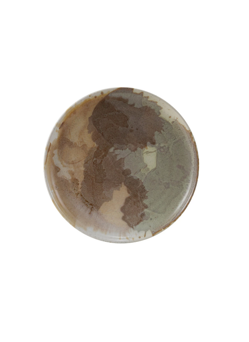 Stoneware Plate, Reactive Glaze