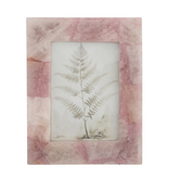 Creative Co-OP Agate Photo Frame, Pink 5x7