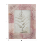 Creative Co-OP Agate Photo Frame, Pink 5x7