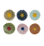 Creative Co-OP Stoneware Flower Shaped Plate, Reactive Glaze, 6 Assorted Colors
