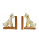Creative Co-OP Hand-Painted Stoneware Vintage Reproduction Poodle Shaped Bookends, Set of 2