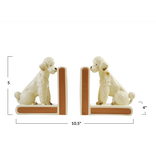 Creative Co-OP Hand-Painted Stoneware Vintage Reproduction Poodle Shaped Bookends, Set of 2