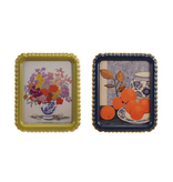 Creative Co-OP Scalloped Photo Frame w/ Gold Finish Edge, 8x10, 2 Assorted Colors