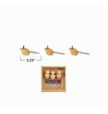 Creative Co-OP Stainless Steel Cheese Knives w/ Mouse Shaped Handles & Faux Leather Ears, Boxed Set of 3