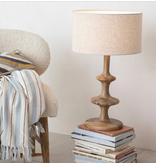 Creative Co-OP Woven Recycled Cotton Blend Striped Throw w/ Fringe, 60"x50"