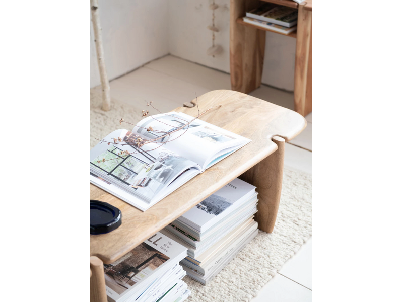 Creative Co-OP Mango Wood Coffee Table, Bleached