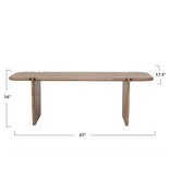Creative Co-OP Mango Wood Coffee Table, Bleached