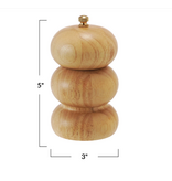 Creative Co-OP Rubberwood Salt/Pepper Mill, Natural