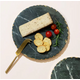 Round Black Marble Tray w/ Gold Edge