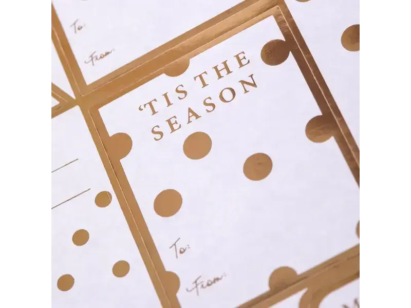 Graphique De France Modern Gold Holiday Gift Labels