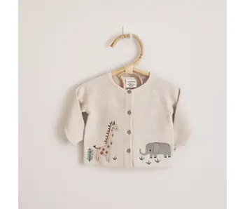 Animal Safari Embroidered Cardigan