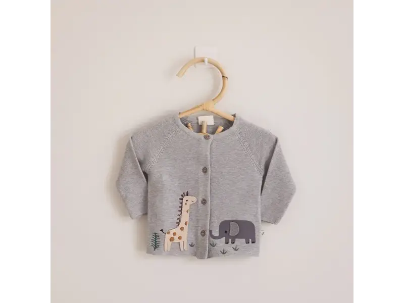 Viverano Organics Animal Safari Embroidered Cardigan
