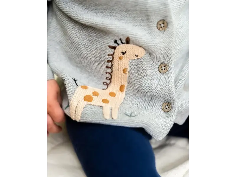 Viverano Organics Animal Safari Embroidered Cardigan