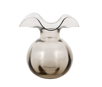 Hibiscus Glass Gray Bud Vase