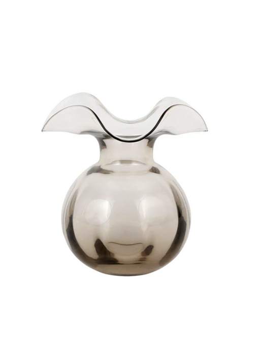 Hibiscus Glass Gray Bud Vase