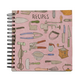 Spiral Bound Paper Recipes Journal w/ Kitchen Utensils/Tools Pattern
