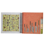 Creative Co-OP Spiral Bound Paper Recipes Journal w/ Kitchen Utensils/Tools Pattern