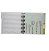 Creative Co-OP Spiral Bound Paper Recipes Journal w/ Kitchen Utensils/Tools Pattern