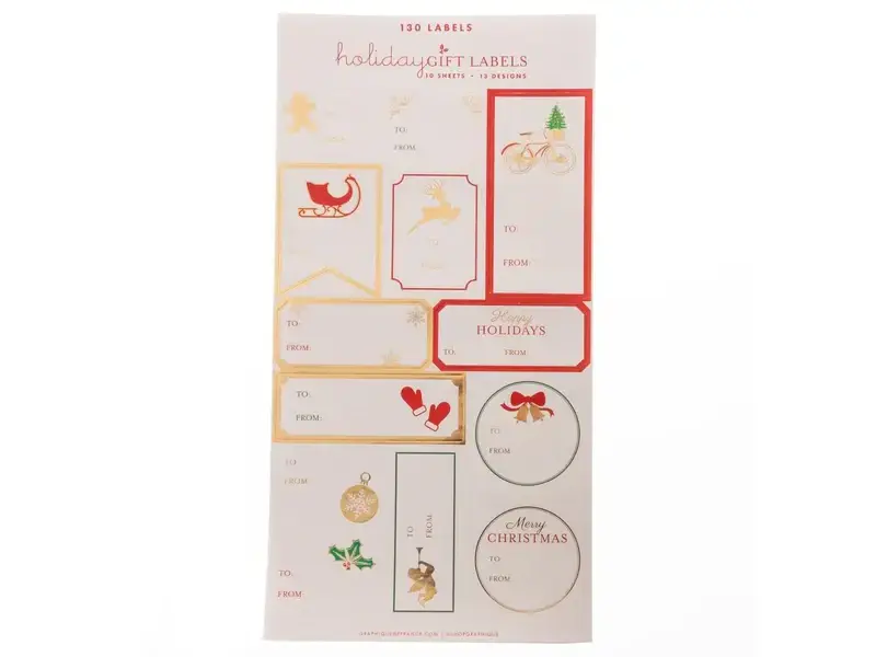 Graphique De France La Petite Noel Holiday Gift Labels 130ct