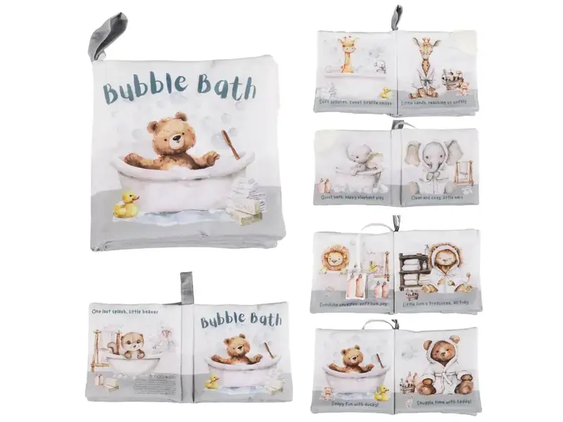 Ali + Oli Bubble Bath – 10-Page Crinkle Cloth Book For Babies &