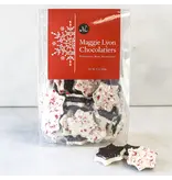 Maggie Lyons Chocolatiers 9oz Dark and White Chocolate Peppermint Bark Snowflakes