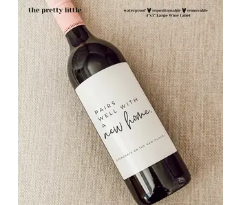 Housewarming Gift | New Place | Housewarming Wine Label | Gift For Her, Him | New Home Owner Gift | Realtor Gift To Clients