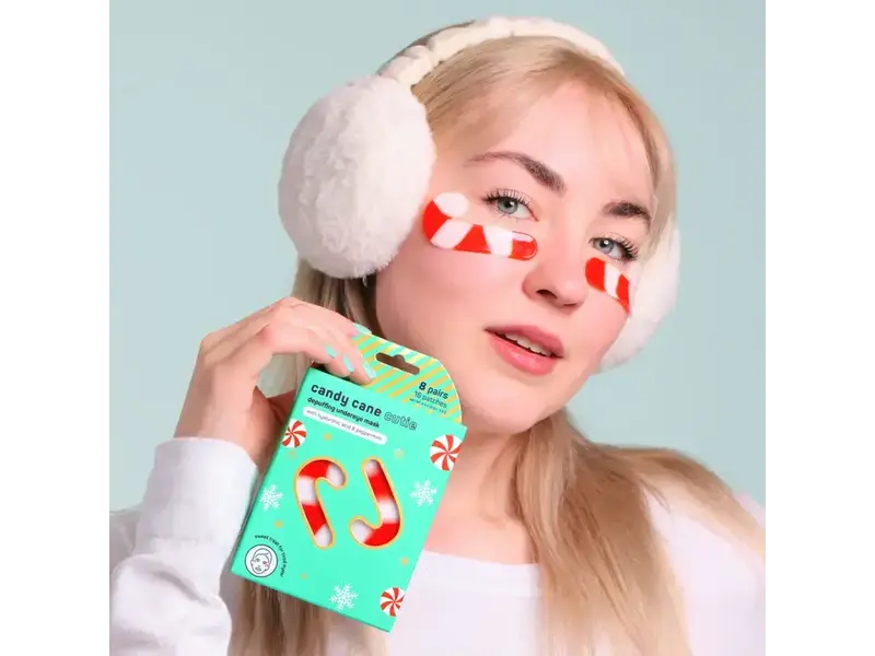My Spa Life Christmas Holiday Candy Cane Cutie Depuffing Undereye Masks