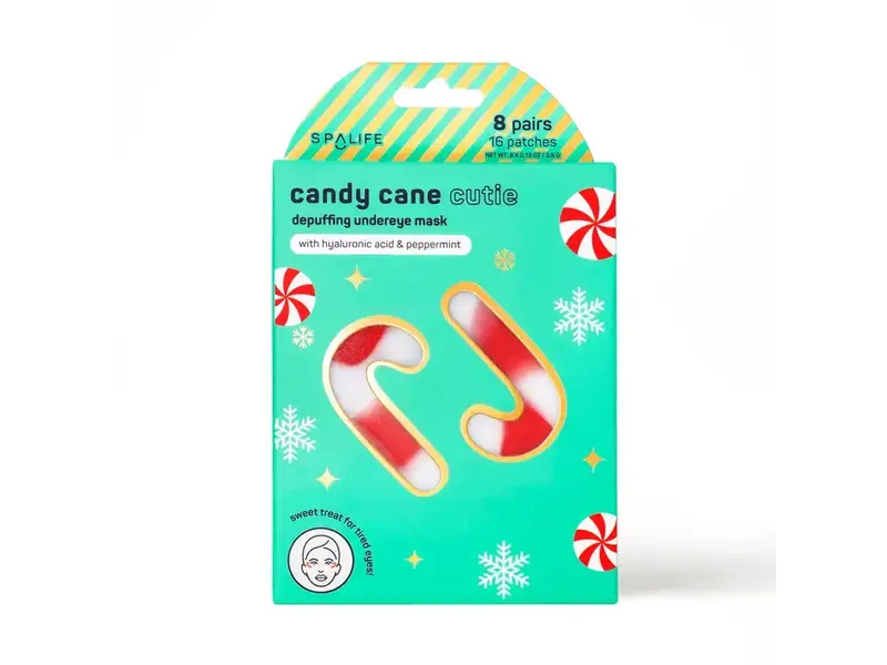 My Spa Life Christmas Holiday Candy Cane Cutie Depuffing Undereye Masks