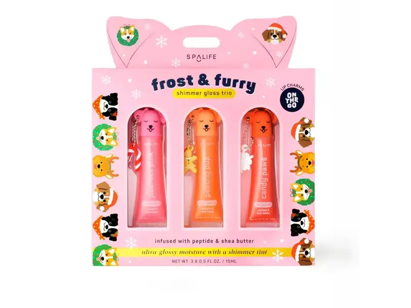 My Spa Life Christmas Holiday Frost & Furry Shimmer Gloss Trio