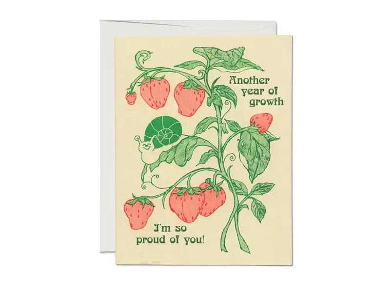 Red Cap Cards Another Year of Growth Birthday Greeting Card