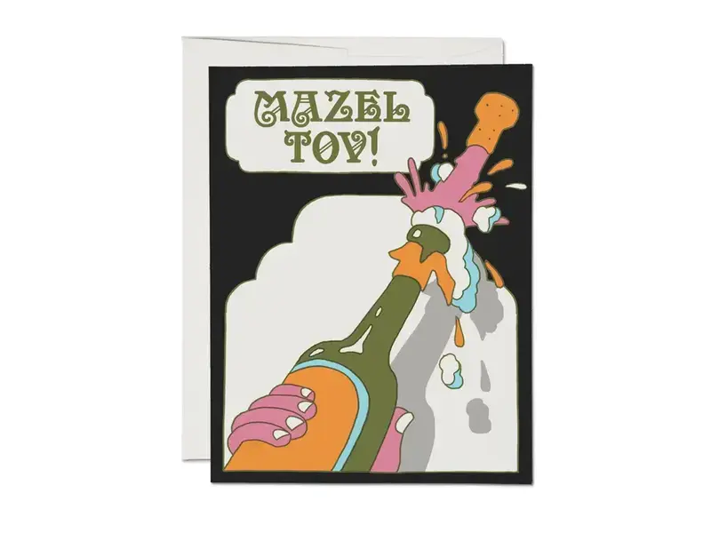 Red Cap Cards Mazel Tov Congratulations Greeting Card