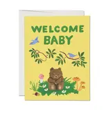 Red Cap Cards Baby Cub Greeting Card