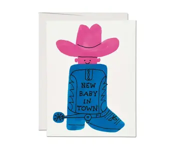 Boot Baby Greeting Card