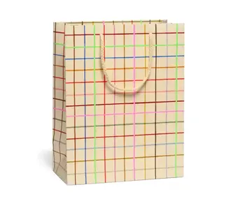 Color Grid Gift Bags Large