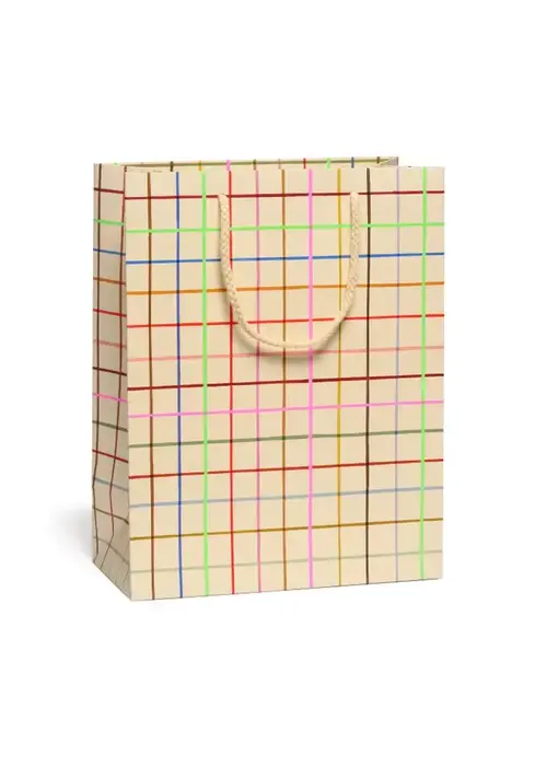 Color Grid Gift Bags Large