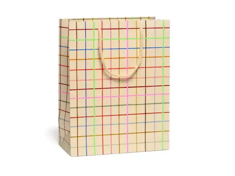 Red Cap Cards Color Grid Gift Bags Large