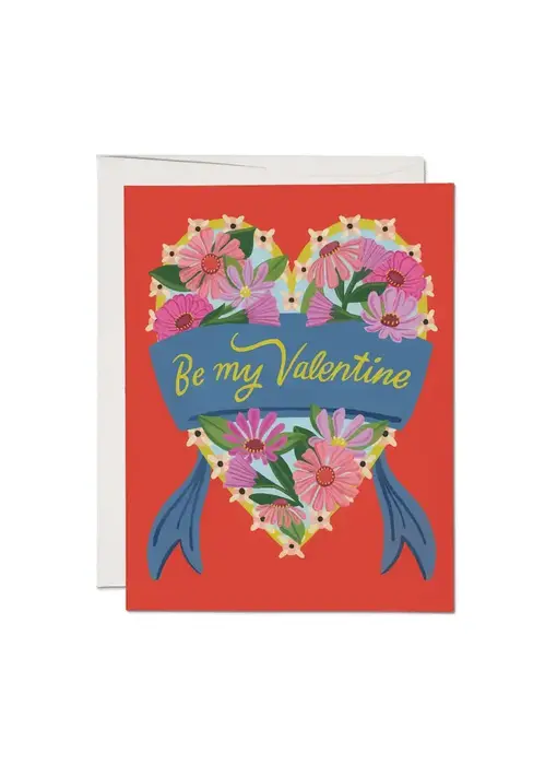 Daisy Heart Valentine Greeting Card