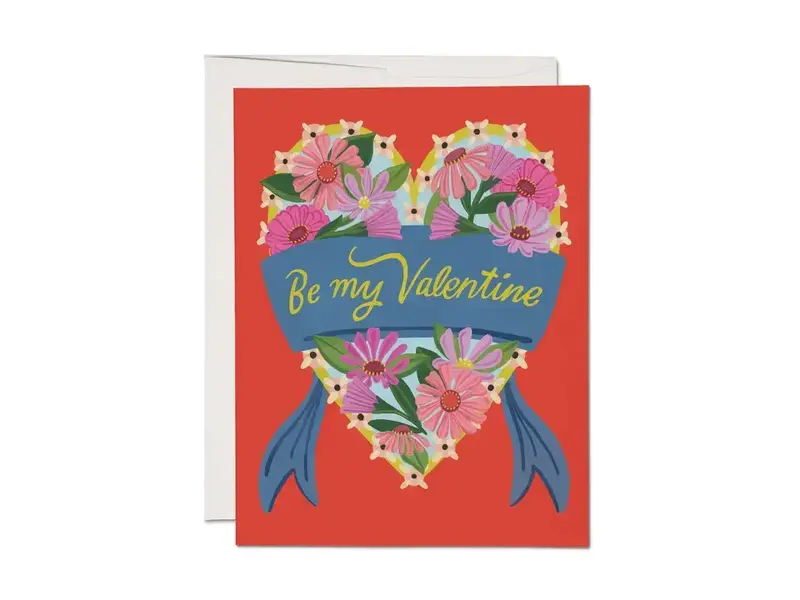 Red Cap Cards Daisy Heart Valentine Greeting Card