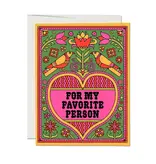 Red Cap Cards Favorite Person Love Greeting Card
