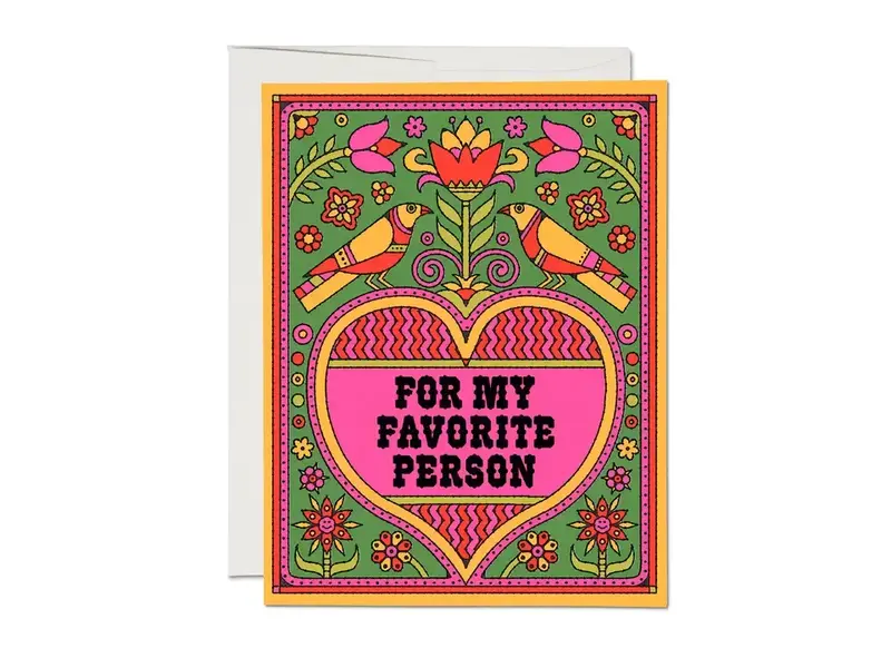 Red Cap Cards Favorite Person Love Greeting Card