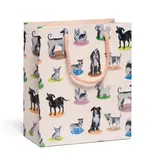 Red Cap Cards Doggies Medium Gift Bag