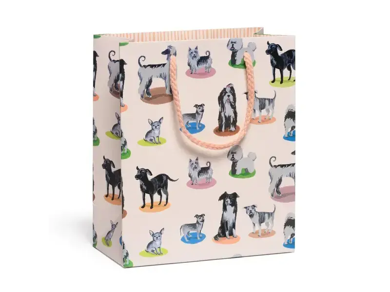 Red Cap Cards Doggies Medium Gift Bag